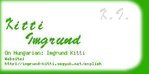 kitti imgrund business card